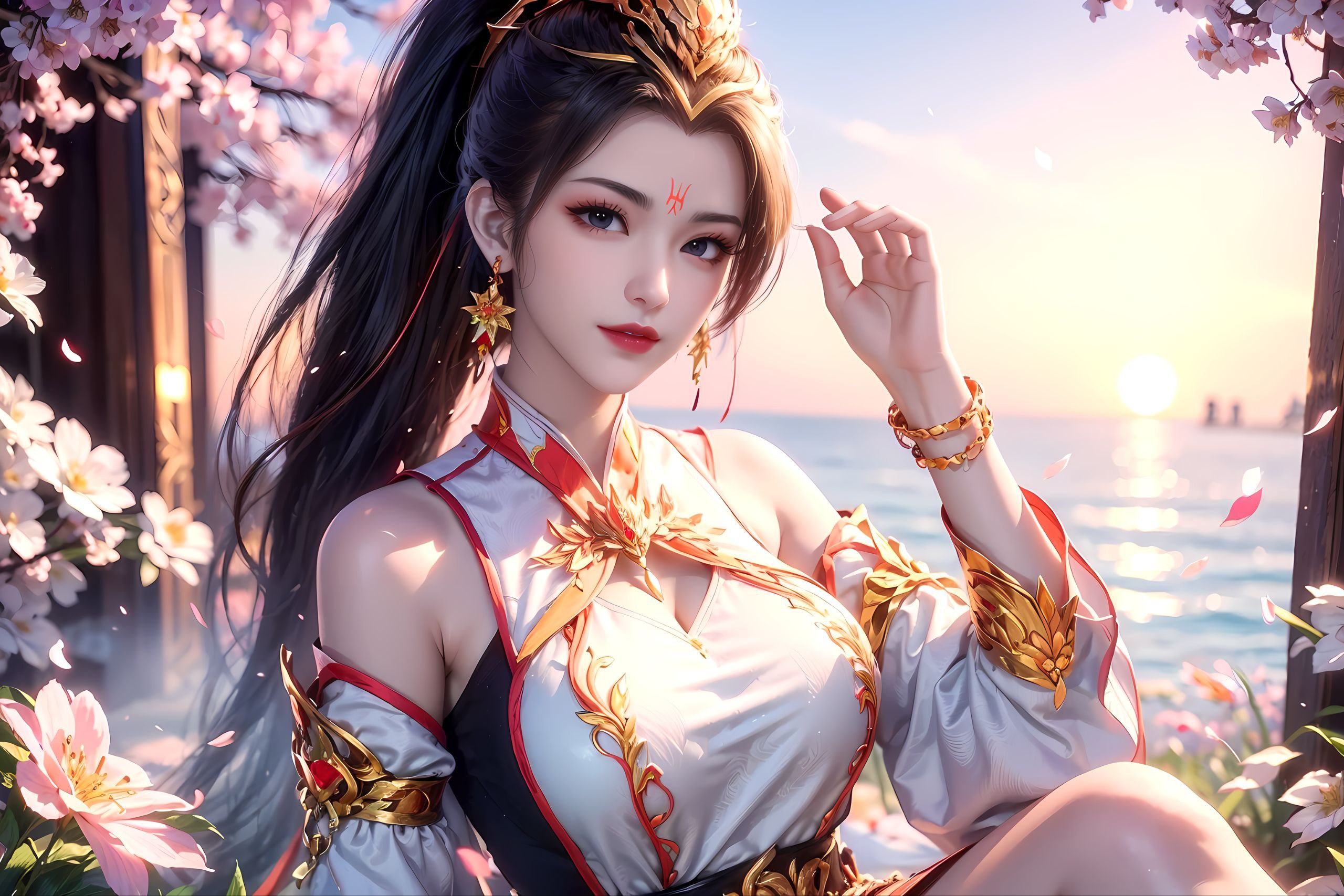 在表面的八